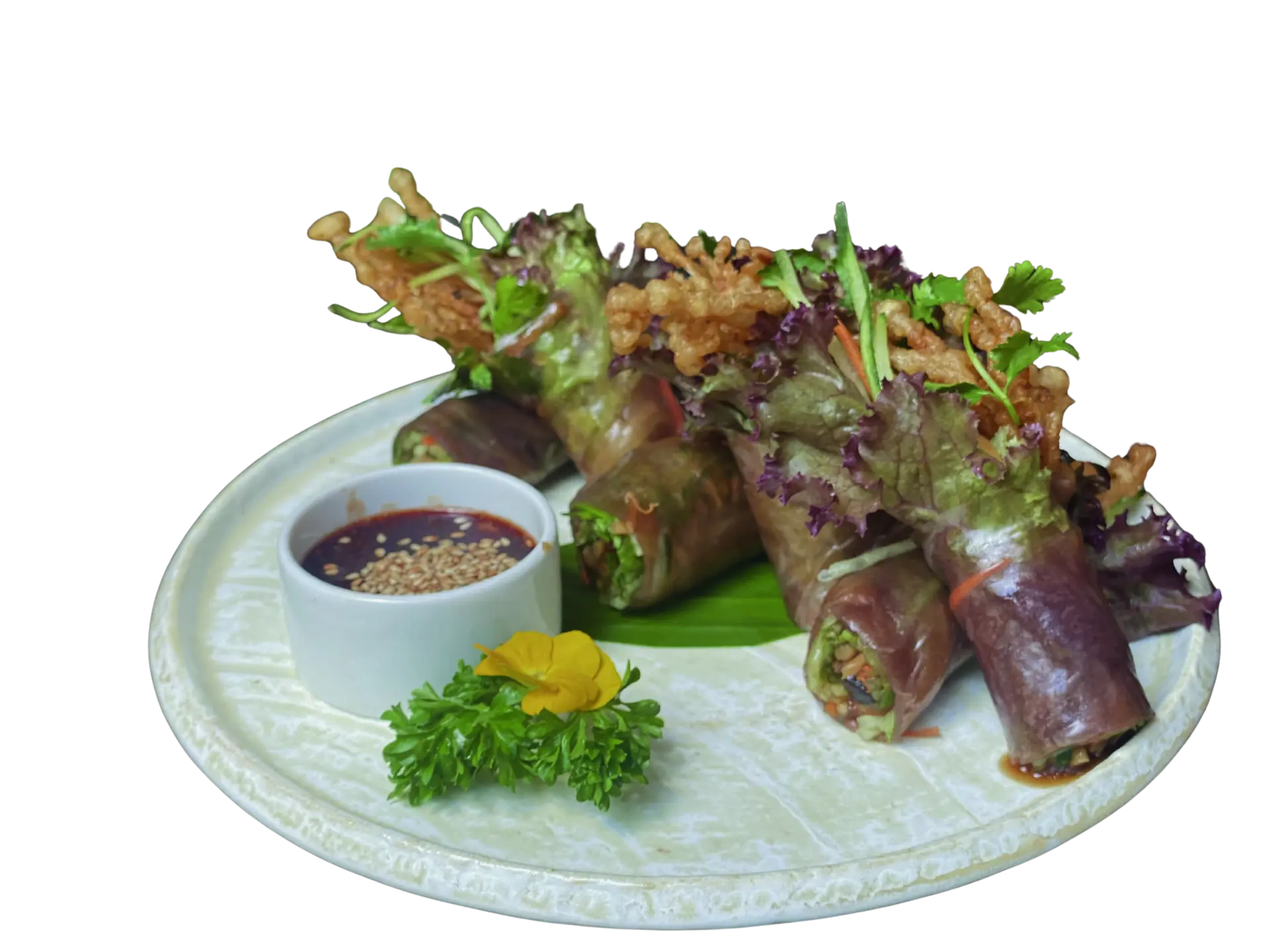 Gỏi cuốn nấm kim châm
