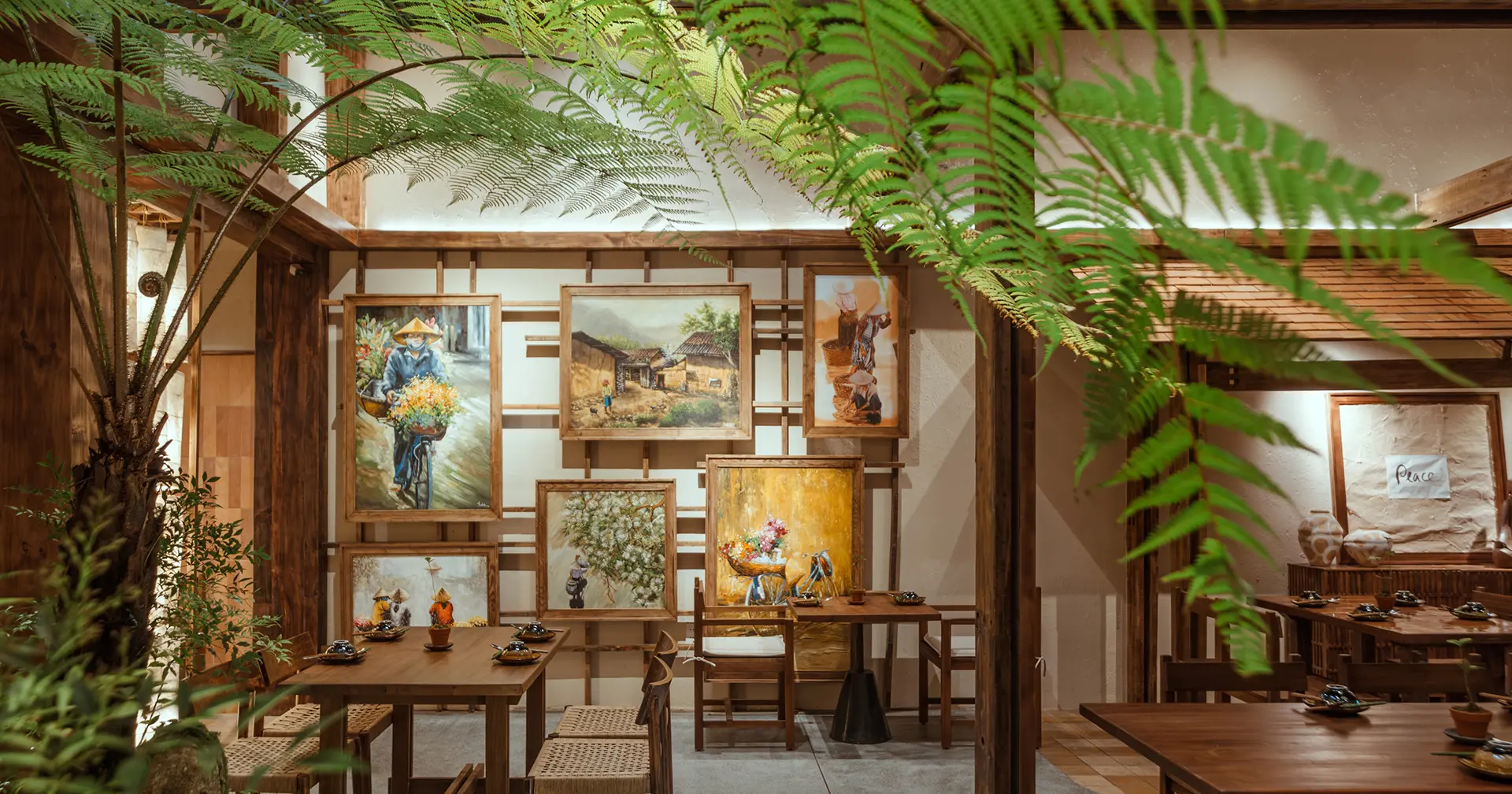Không gian nghệ thuật tại Là Sangha